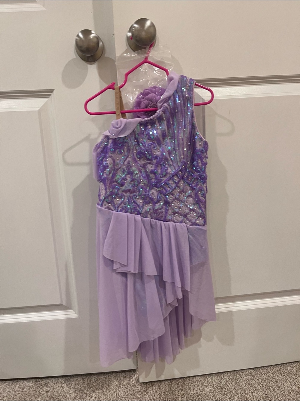 Revolution Lilac Sequin One-Shoulder Dance Dress